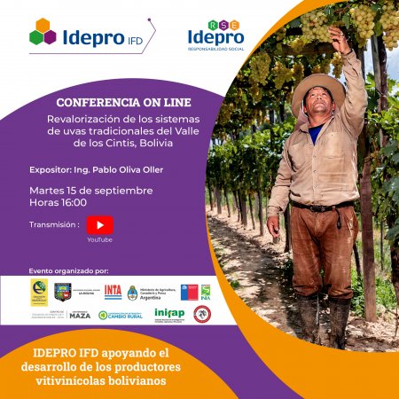 IDEPRO IFD participa en en las Primeras Jornadas Latinoamericanas de Vino y variedades patrimoniales