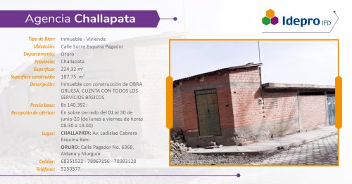 BIENES ADJUDICADOS CHALLAPATA