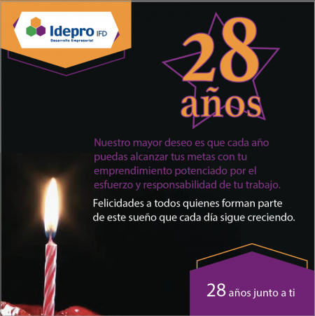 IDEPRO IFD está de aniversario y cumple 28 años de vida y servicio