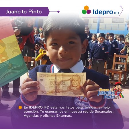 IDEPRO IFD inicia pago del Bono Juancito Pinto