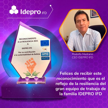 IDEPRO IFD recibió el Reconocimiento a la Resiliencia 2021