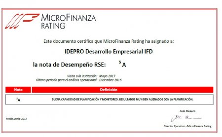 IDEPRO IFD recibe destacada calificación en desempeño social